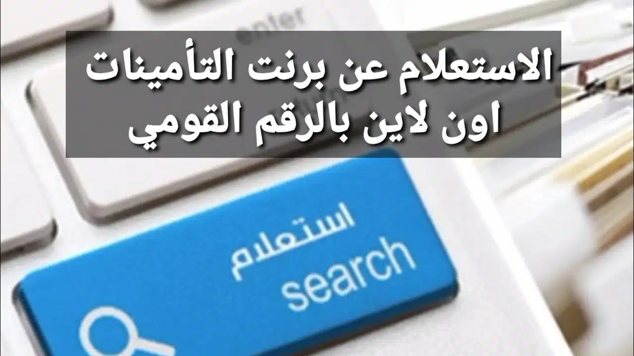 طريقة الاستعلام عن التأمينات الاجتماعية بالرقم القومي بكل سهولة عبر الإنترنت